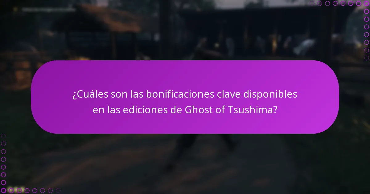 ¿Cuáles son las diferencias entre las ediciones de Ghost of Tsushima?