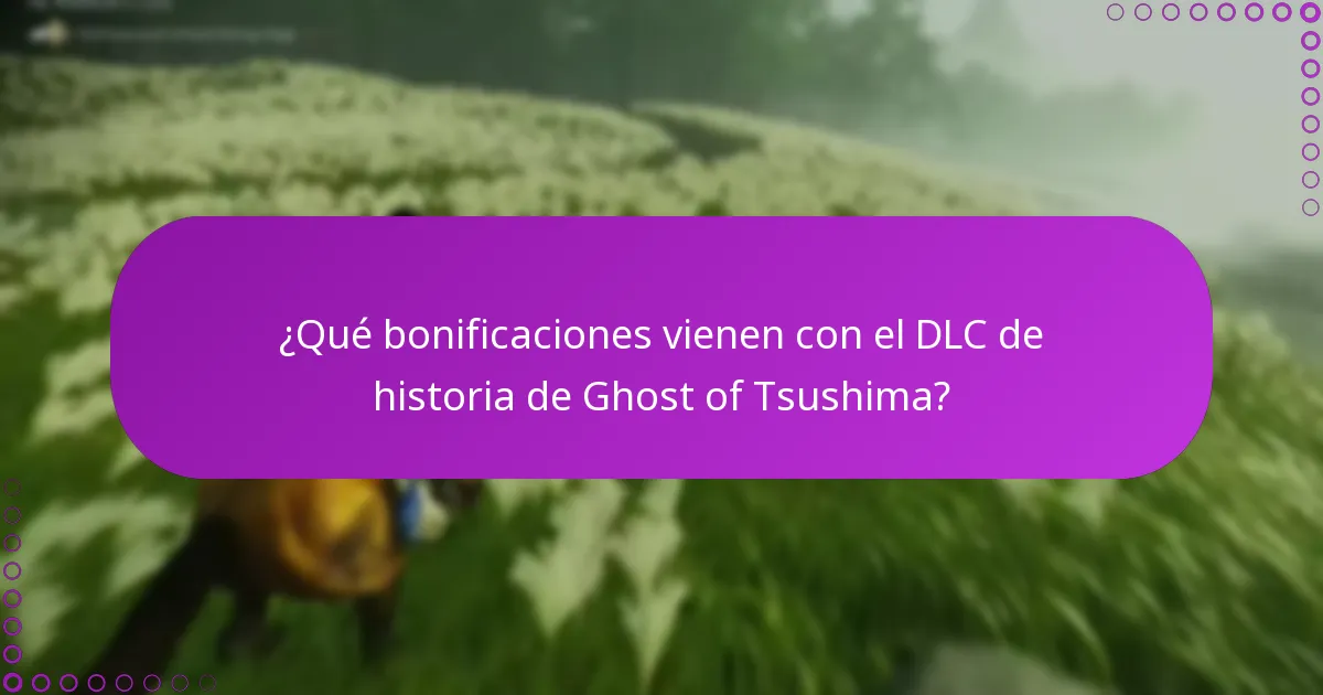 ¿Qué bonificaciones vienen con el DLC de historia de Ghost of Tsushima?